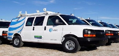 AT&T said it has reached the halfway mark of its goal of 15,000 alternative fuel vehicles in its national fleet.